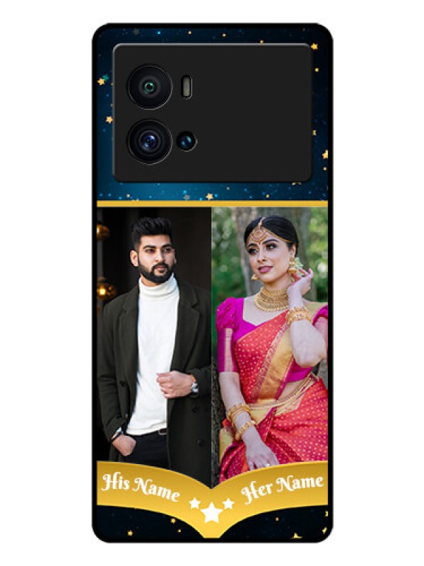 Custom iQOO 9 Pro 5G Custom Glass Phone Case - Galaxy Stars Backdrop Design