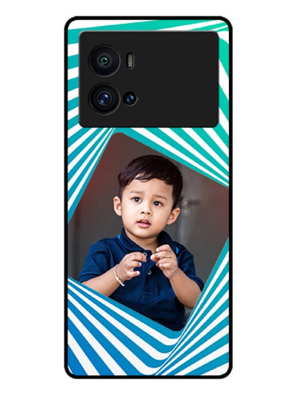 Custom iQOO 9 Pro 5G Personalized Glass Phone Case - Abstract Spiral Design