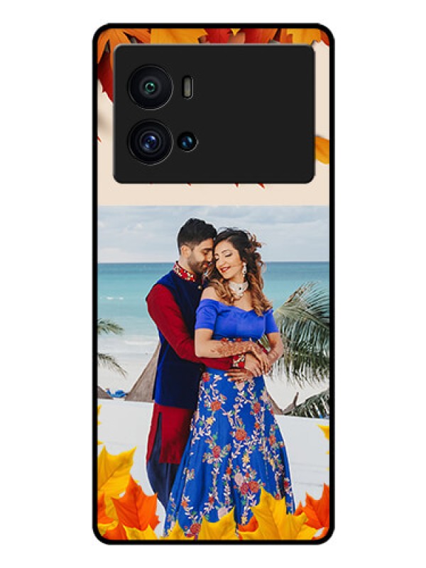 Custom iQOO 9 Pro 5G Photo Printing on Glass Case - Autumn Maple Leaves Design