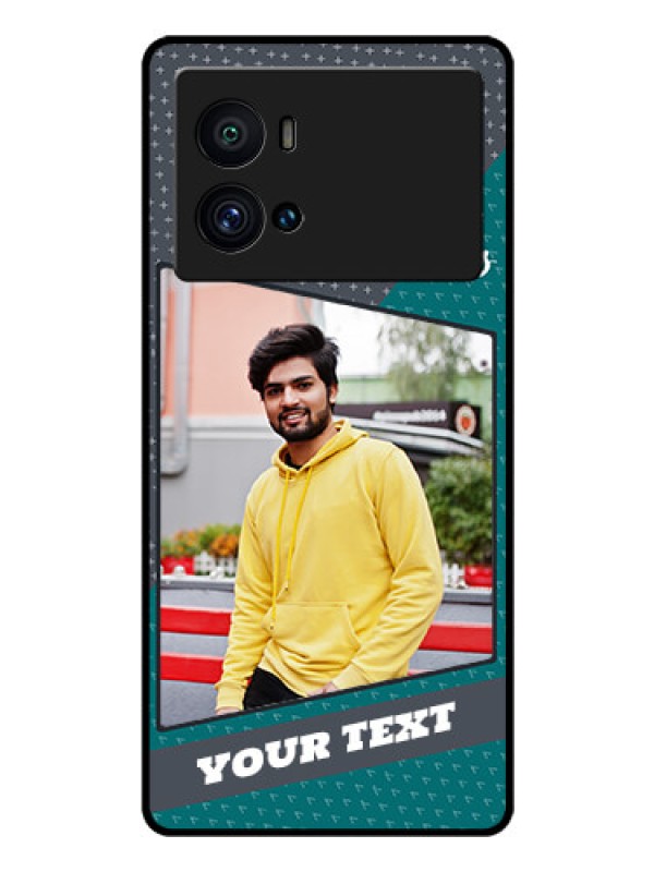 Custom iQOO 9 Pro 5G Personalized Glass Phone Case - Background Pattern Design with Quote