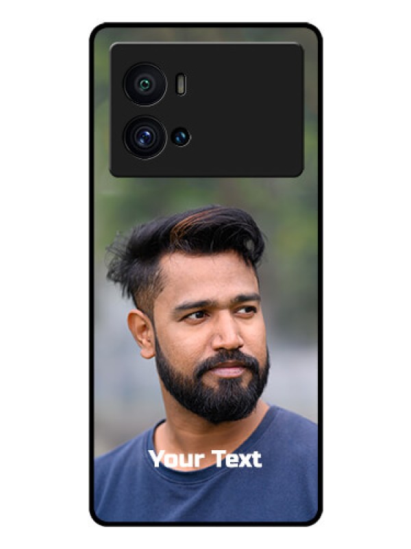 Custom iQOO 9 Pro 5G Glass Mobile Cover: Photo with Text