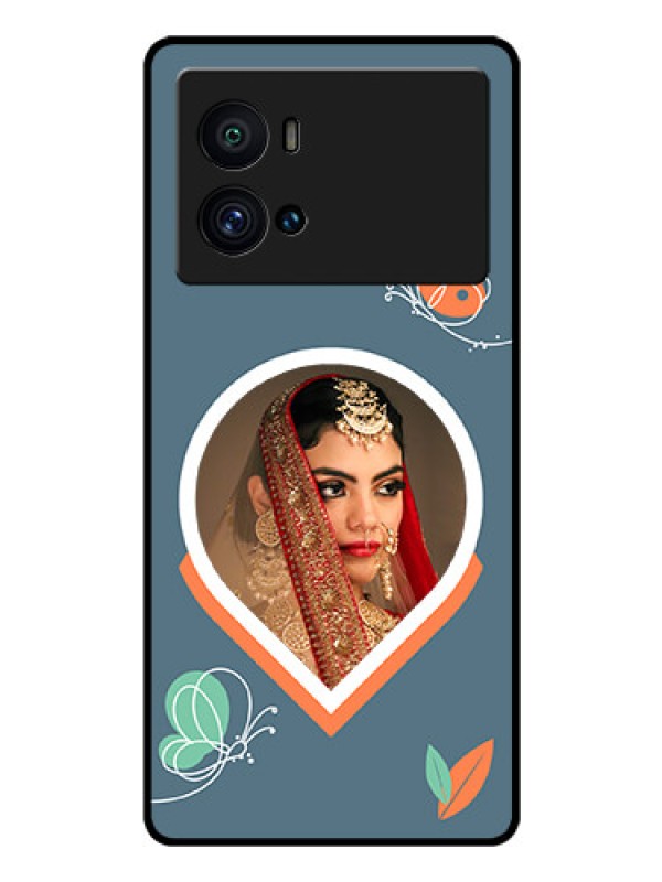 Custom iQOO 9 Pro 5G Custom Glass Mobile Case - Droplet Butterflies Design