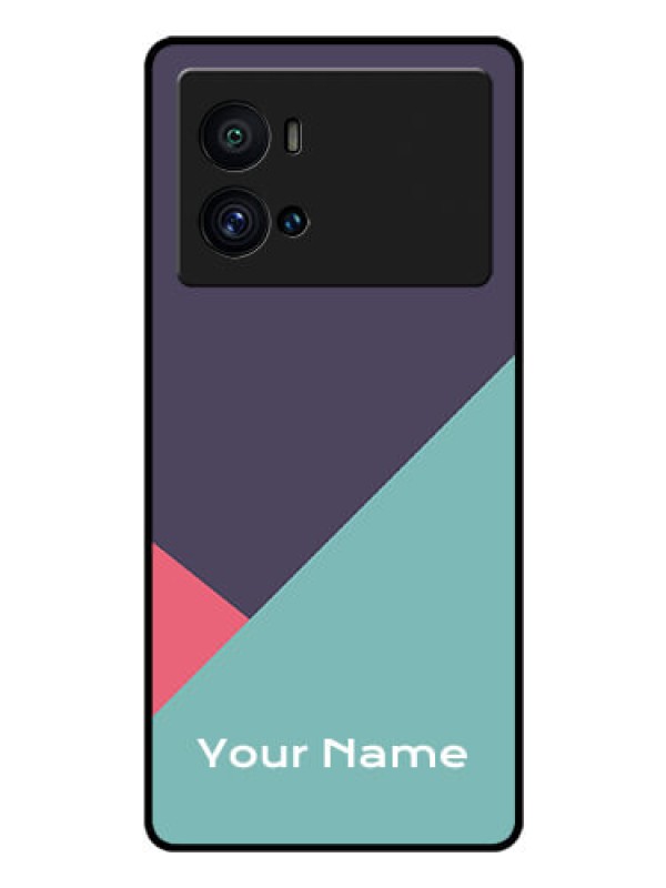 Custom iQOO 9 Pro 5G Custom Glass Mobile Case - Tri Color abstract Design