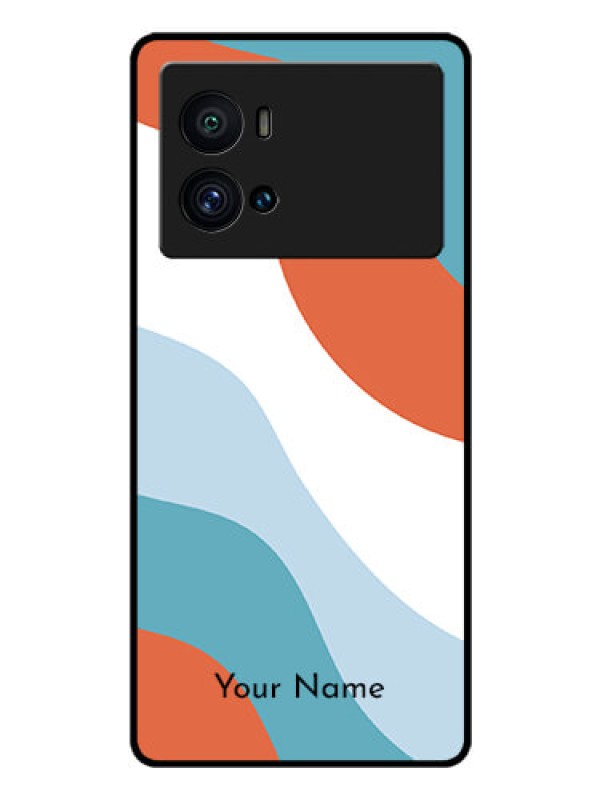 Custom iQOO 9 Pro 5G Custom Glass Mobile Case - coloured Waves Design