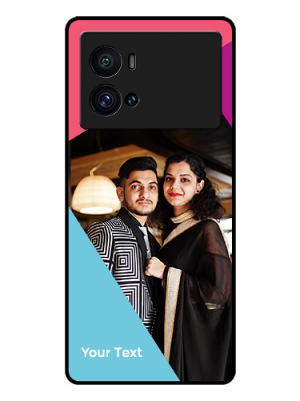 Custom iQOO 9 Pro 5G Custom Glass Mobile Case - Stacked Triple colour Design