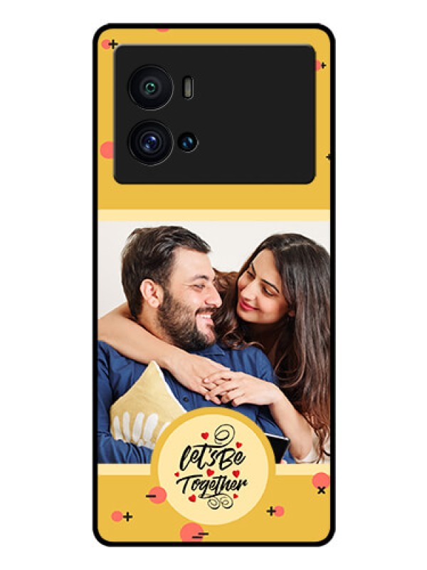 Custom iQOO 9 Pro 5G Photo Printing on Glass Case - Lets be Together Design