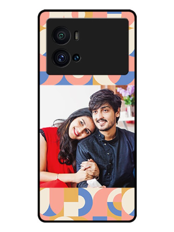 Custom iQOO 9 Pro 5G Photo Printing on Glass Case - Semi-circle Maze Pattern Design