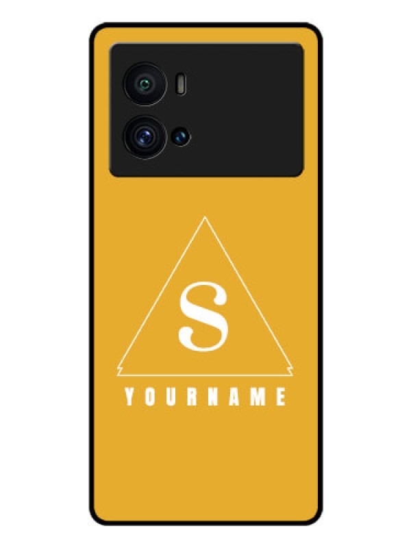 Custom iQOO 9 Pro 5G Personalized Glass Phone Case - simple triangle Design