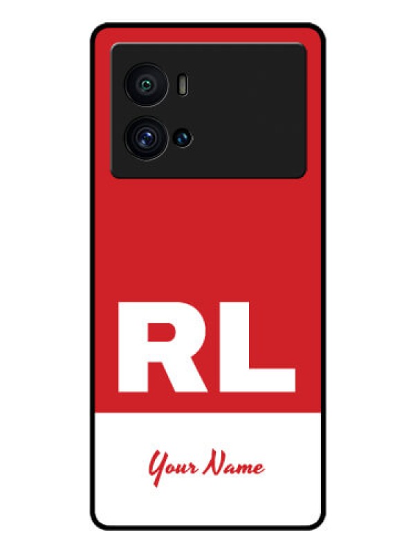 Custom iQOO 9 Pro 5G Personalized Glass Phone Case - dual tone custom text Design