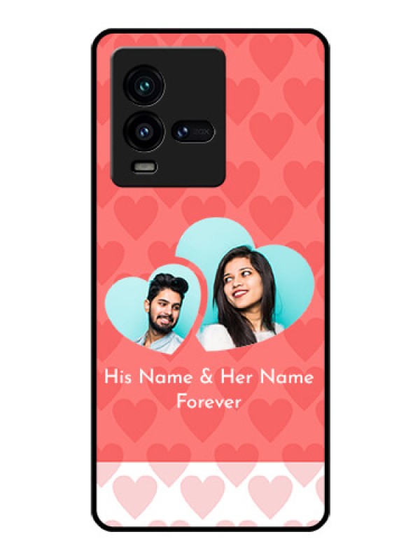 Custom iQOO 9T 5G Personalized Glass Phone Case - Couple Pic Upload Design