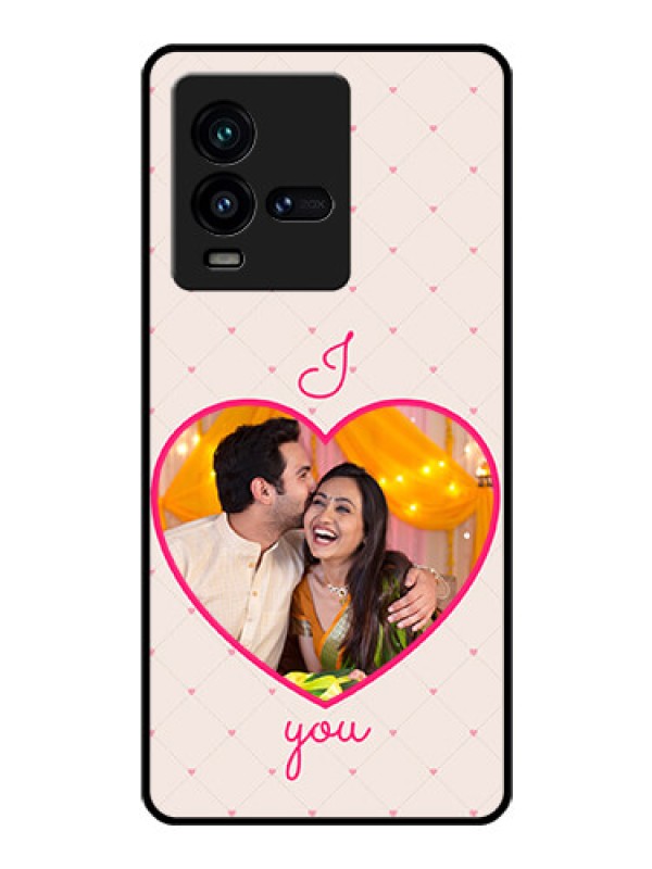 Custom iQOO 9T 5G Custom Glass Mobile Case - Heart Shape Design