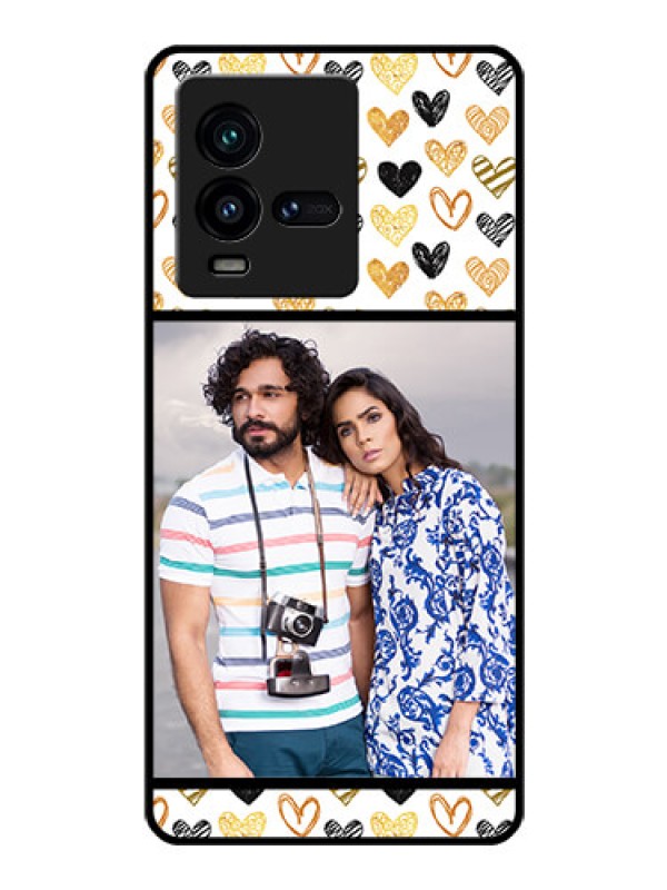 Custom iQOO 9T 5G Photo Printing on Glass Case - Love Symbol Design