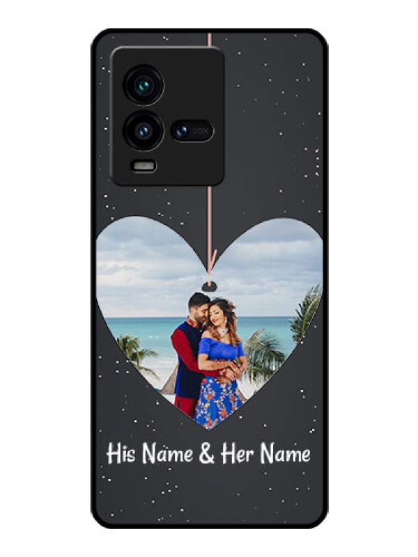 Custom iQOO 9T 5G Custom Glass Phone Case - Hanging Heart Design