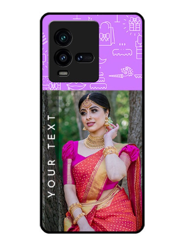 Custom iQOO 9T 5G Custom Glass Mobile Case - Birthday Icons Design
