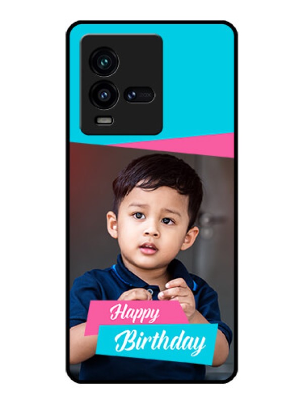 Custom iQOO 9T 5G Personalized Glass Phone Case - Image Holder with 2 Color Design