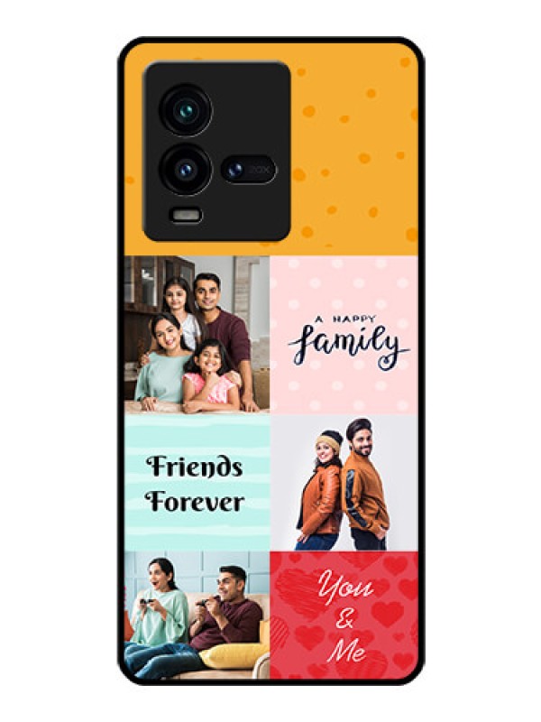 Custom iQOO 9T 5G Personalized Glass Phone Case - Images with Quotes Design