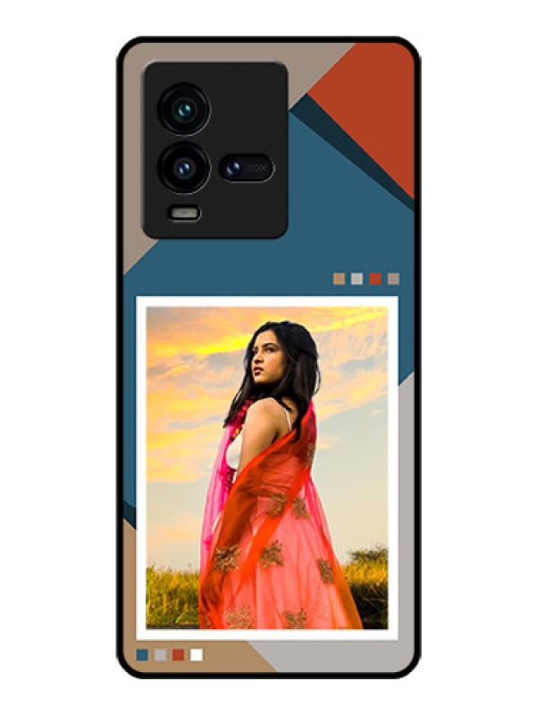 Custom iQOO 9T 5G Personalized Glass Phone Case - Retro color pallet Design