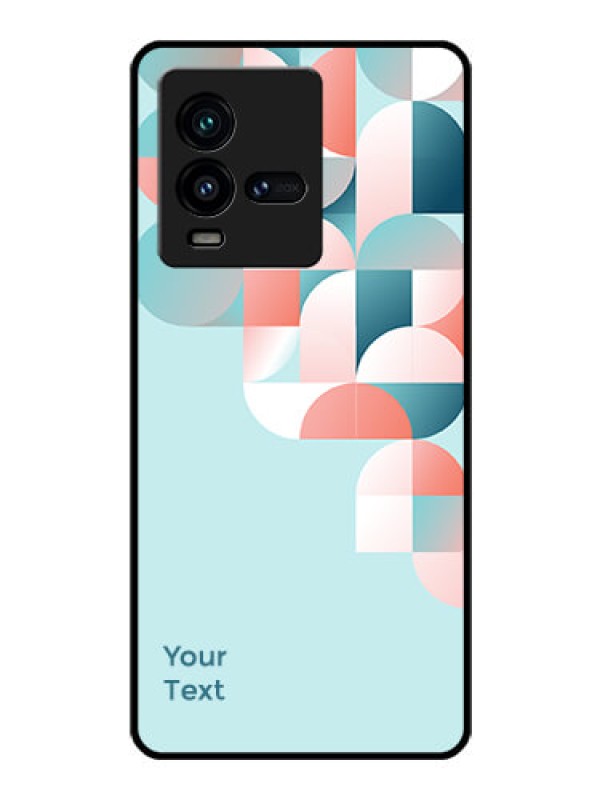 Custom iQOO 9T 5G Custom Glass Phone Case - Stylish Semi-circle Pattern Design