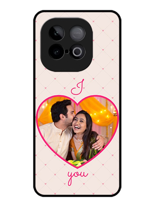 Custom iQOO Neo 10 5G Custom Glass Phone Case - Heart Shape Design
