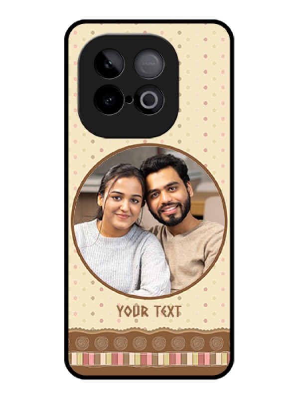 Custom iQOO Neo 10 5G Custom Glass Phone Case - Brown Dotted Mobile Case Design
