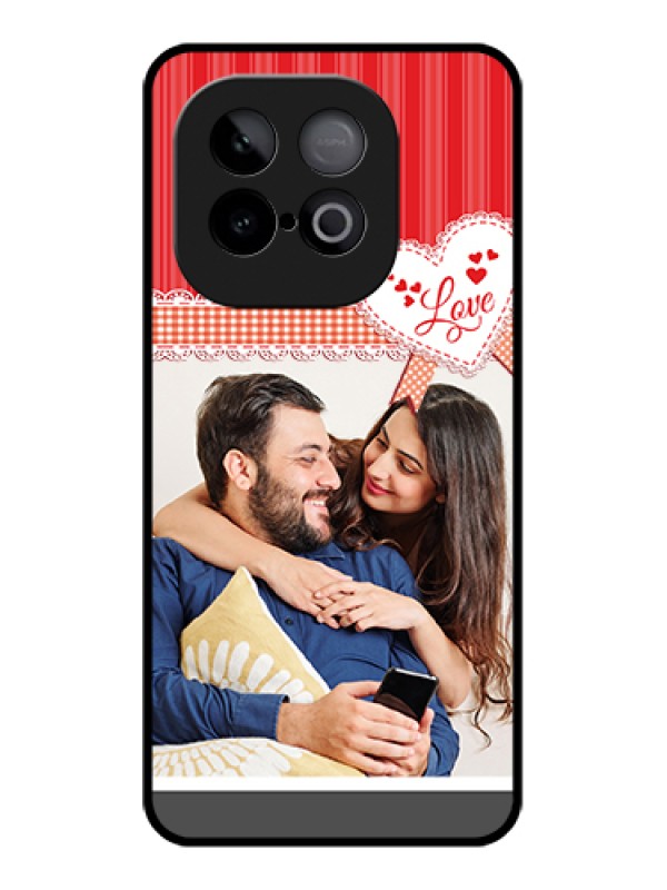 Custom iQOO Neo 10 5G Custom Glass Phone Case - Red Love Pattern Design