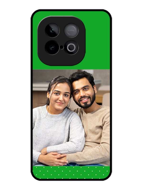 Custom iQOO Neo 10 5G Custom Glass Phone Case - Green Pattern Design