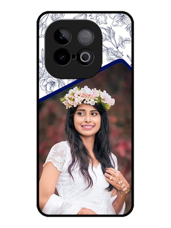 Custom iQOO Neo 10 5G Custom Glass Phone Case - Classy Floral Design