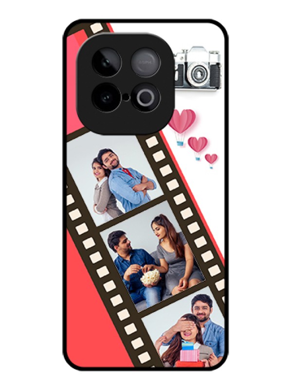 Custom iQOO Neo 10 5G Custom Glass Phone Case - 3 Image Holder With Film Reel