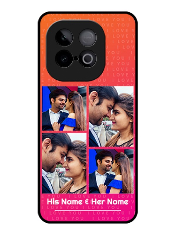 Custom iQOO Neo 10 5G Custom Glass Phone Case - I Love You Pink Design
