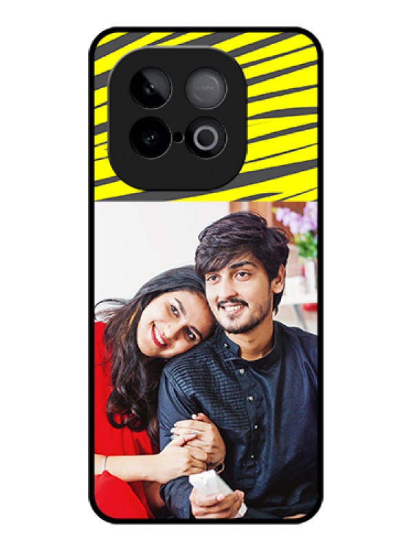 Custom iQOO Neo 10 5G Custom Glass Phone Case - Yellow Abstract Design