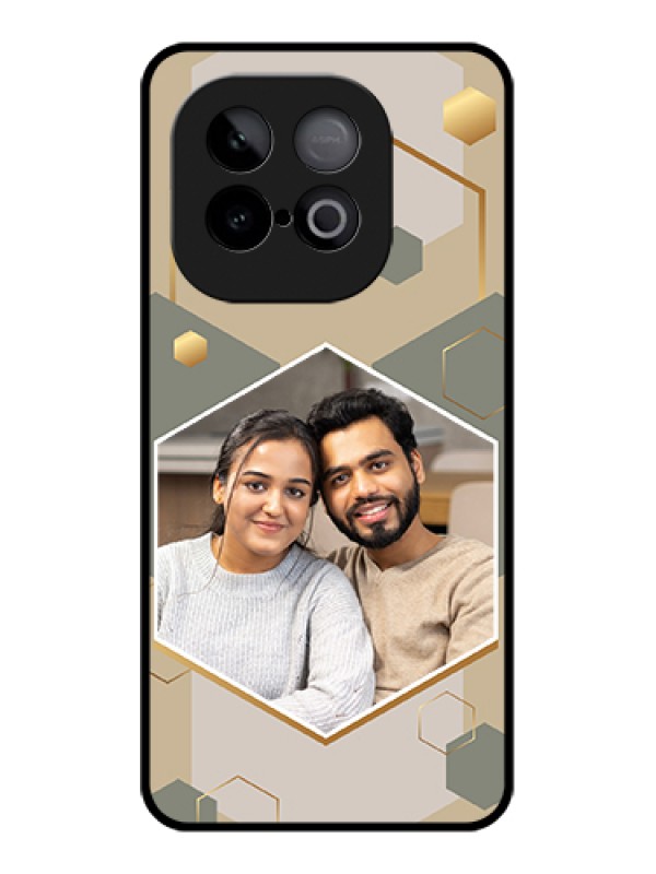 Custom iQOO Neo 10 5G Custom Glass Phone Case - Stylish Hexagon Pattern Design
