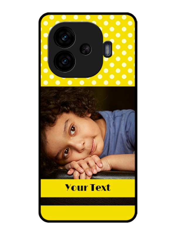 Custom iQOO Neo 10R 5G Custom Glass Phone Case - Bright Yellow Case Design