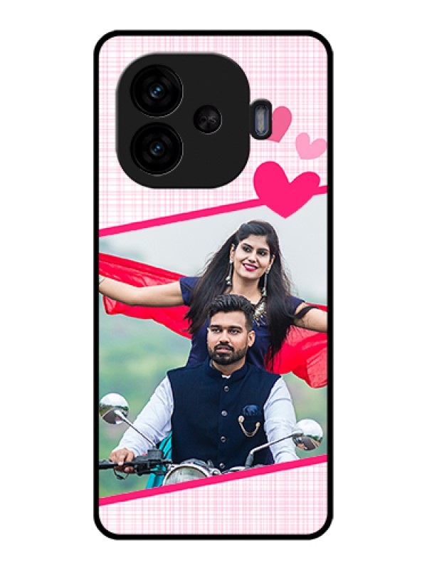 Custom iQOO Neo 10R 5G Custom Glass Phone Case - Love Shape Heart Design