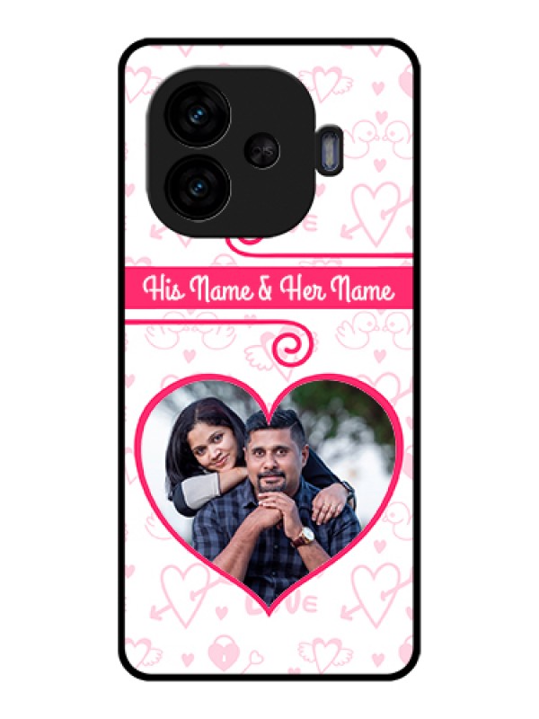 Custom iQOO Neo 10R 5G Custom Glass Phone Case - Heart Shape Love Design
