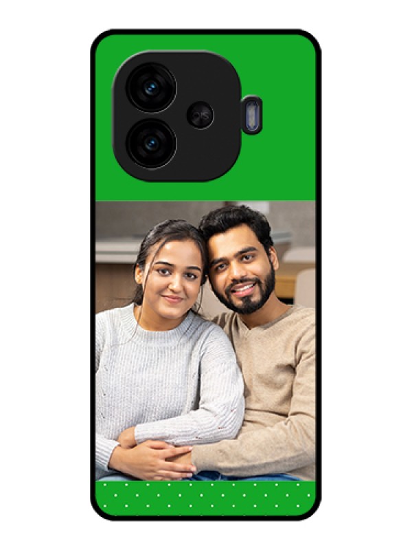 Custom iQOO Neo 10R 5G Custom Glass Phone Case - Green Pattern Design