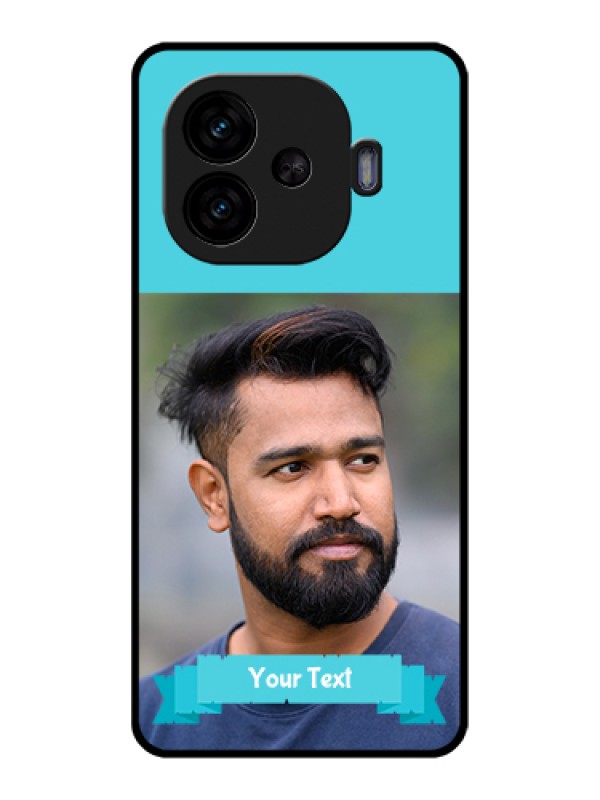 Custom iQOO Neo 10R 5G Custom Glass Phone Case - Blue Color Design