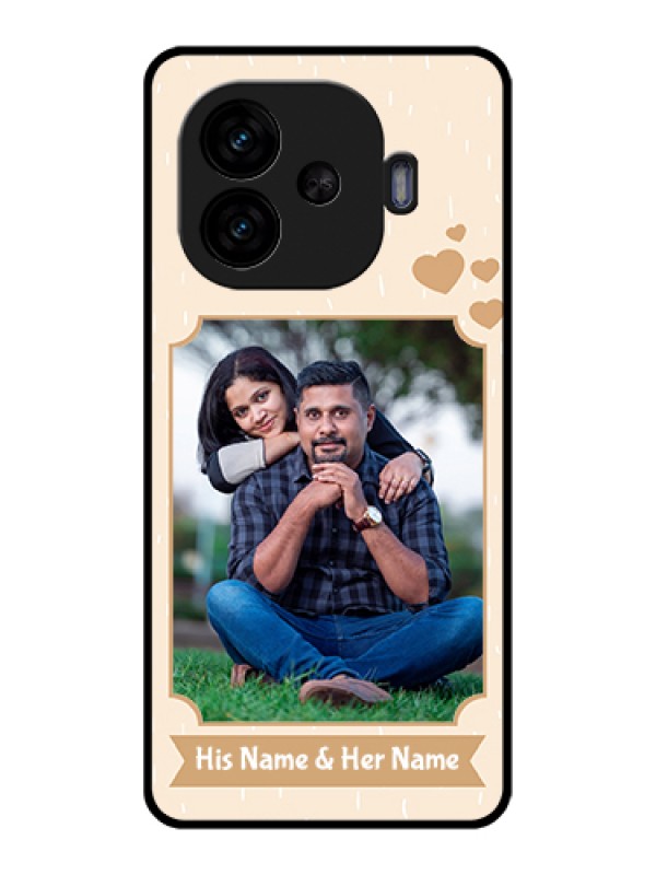 Custom iQOO Neo 10R 5G Custom Glass Phone Case - With Confetti Love Design