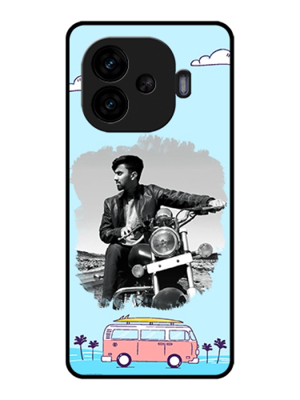 Custom iQOO Neo 10R 5G Custom Glass Phone Case - Travel & Adventure Design