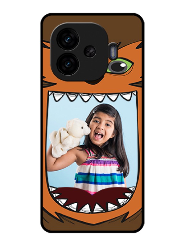 Custom iQOO Neo 10R 5G Custom Glass Phone Case - Owl Monster Back Case Design