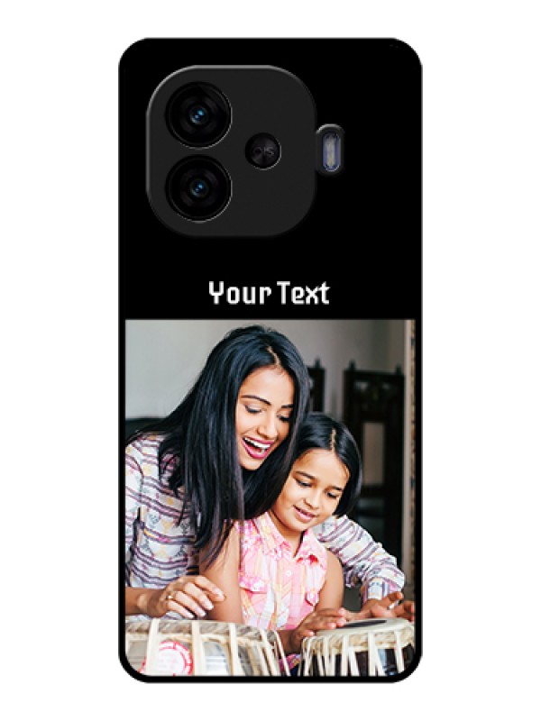 Custom iQOO Neo 10R 5G Custom Glass Phone Case - Photo With Name Design