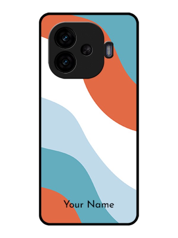 Custom iQOO Neo 10R 5G Custom Glass Phone Case - Coloured Waves Design