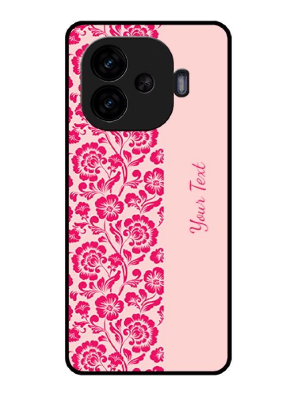 Custom iQOO Neo 10R 5G Custom Glass Phone Case - Attractive Floral Pattern Design