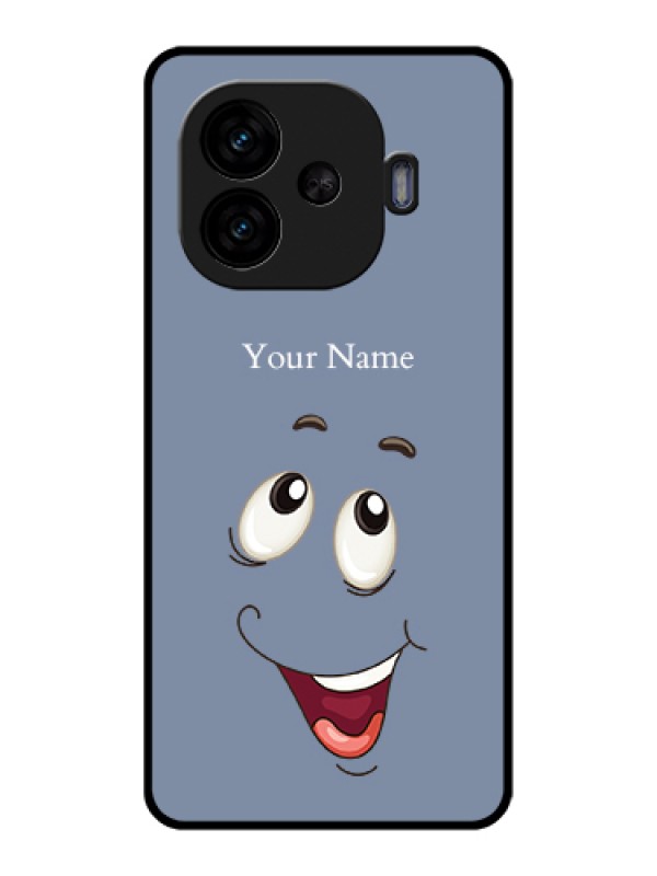 Custom iQOO Neo 10R 5G Custom Glass Phone Case - Laughing Cartoon Face Design