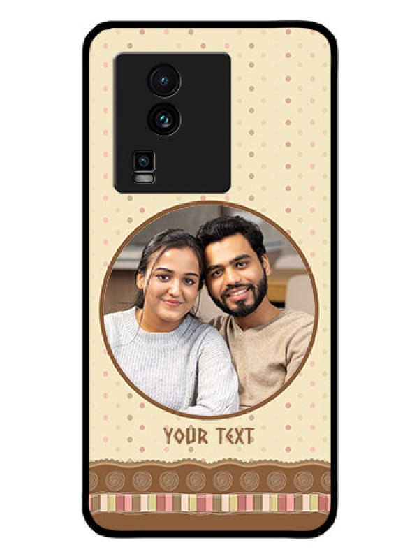 Custom iQOO Neo 7 5G Custom Glass Mobile Case - Brown Dotted Mobile Case Design
