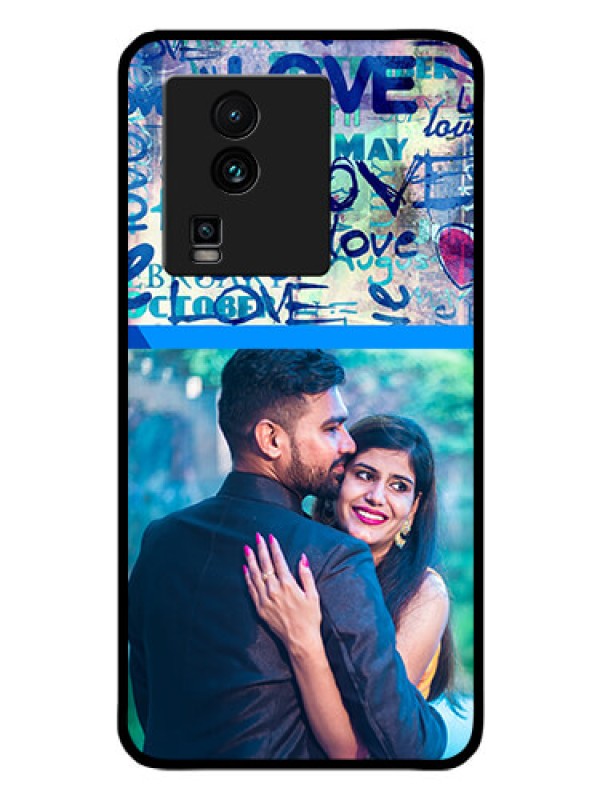 Custom iQOO Neo 7 5G Custom Glass Mobile Case - Colorful Love Design