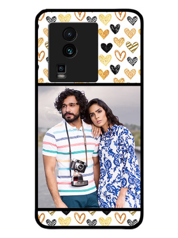 Custom iQOO Neo 7 5G Photo Printing on Glass Case - Love Symbol Design