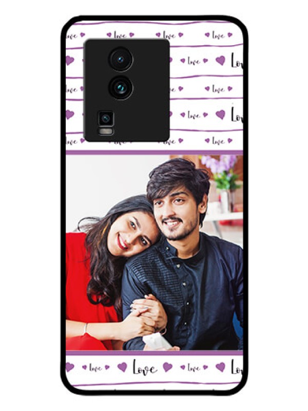Custom iQOO Neo 7 5G Custom Glass Mobile Case - Couples Heart Design