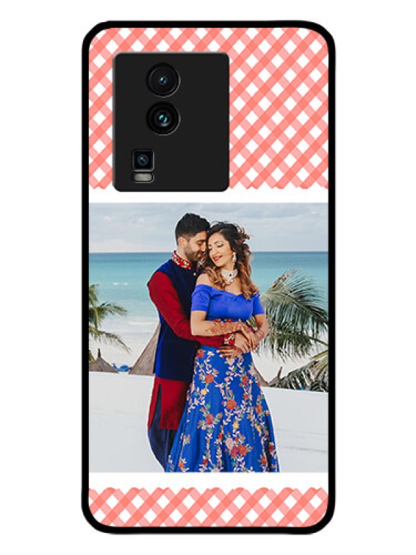 Custom iQOO Neo 7 5G Personalized Glass Phone Case - Pink Pattern Design