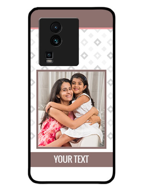 Custom iQOO Neo 7 5G Photo Printing on Glass Case - Simple Diamond Design