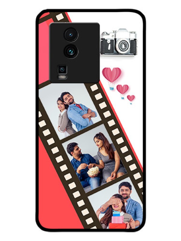 Custom iQOO Neo 7 5G Personalized Glass Phone Case - 3 Image Holder with Film Reel
